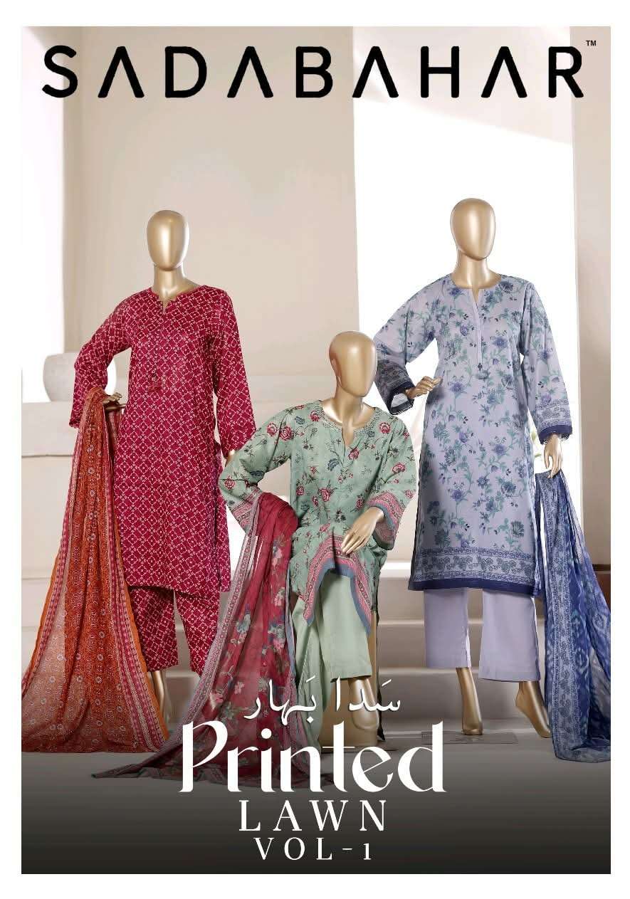RTW Printed Lawn Collection 2026 Ready To Wear Sadabahar